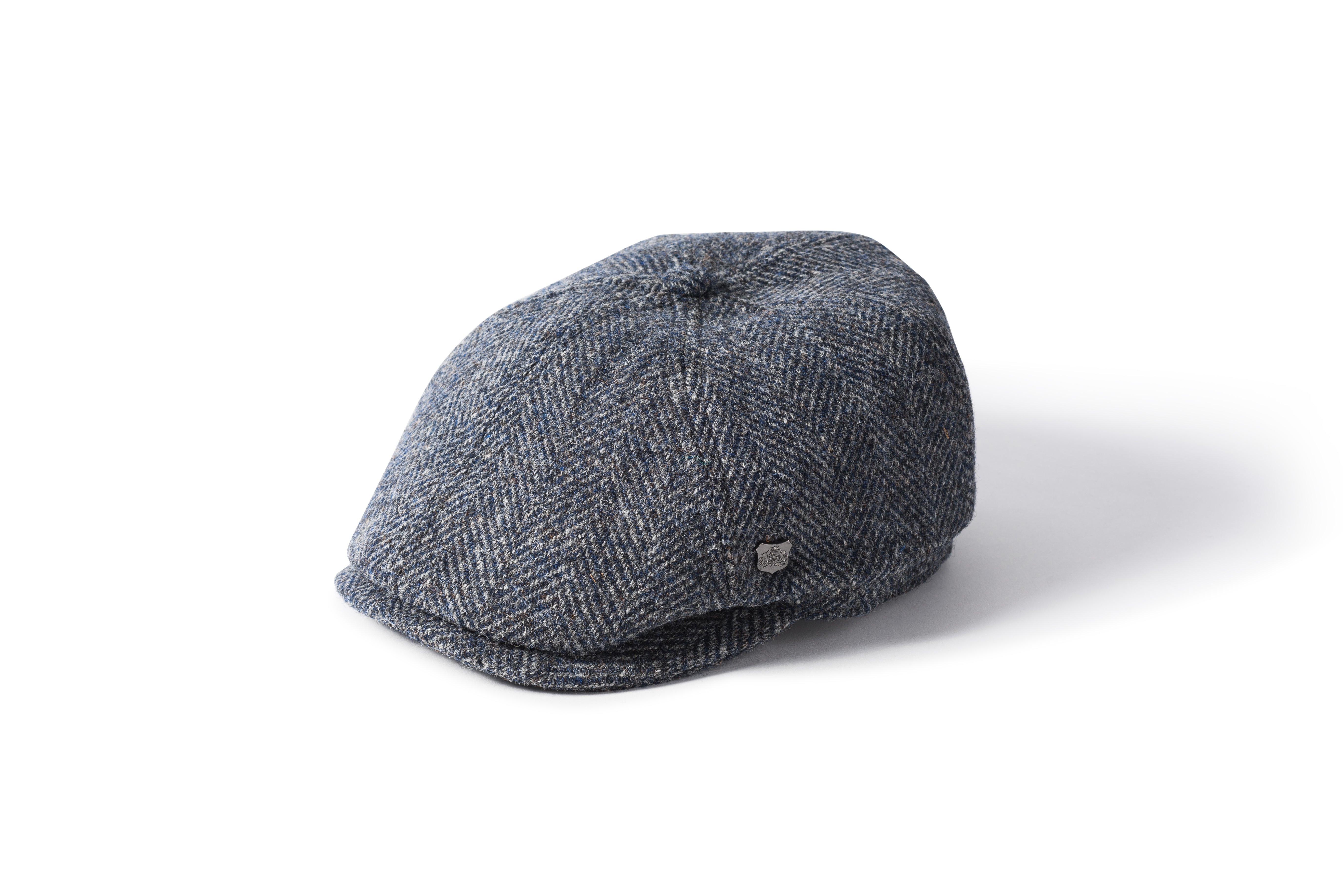 FAILSWORTH Hudson Harris Tweed Cap Charcoal-30 detail view