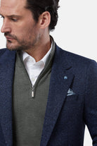 BENETTI Hally Blue Navy Check Tapered Fit Blazer BLUE detail view