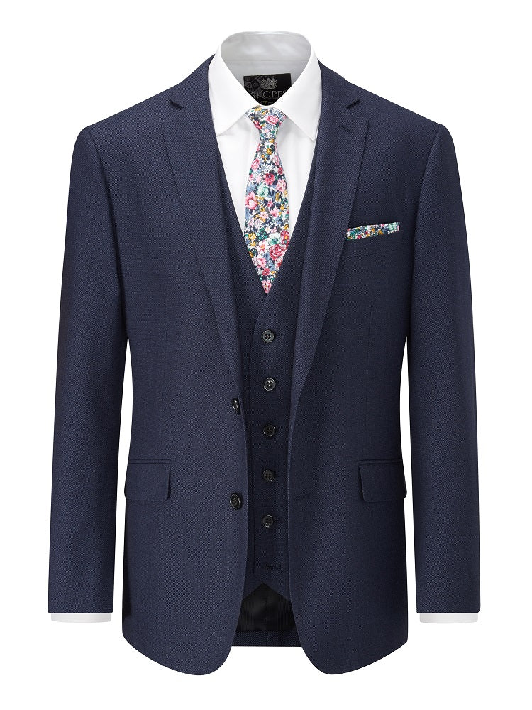 Skopes Harcourt Navy Tapered Waistcoat Navy side view
