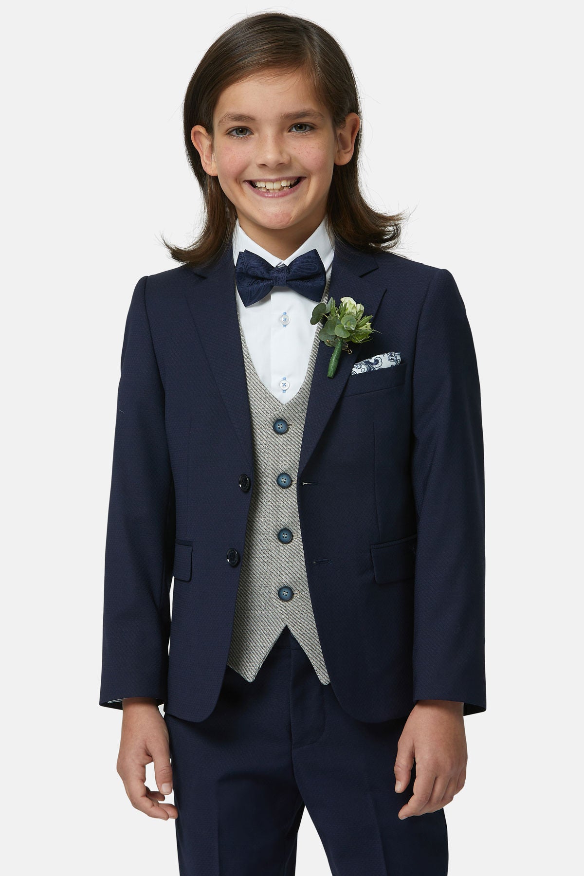 Benetti Boyswear Harold Boy Beige Waistcoat Beige front view