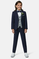 Benetti Boyswear Harold Boy Silver Waistcoat SILVER back view