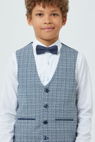 Benetti Boyswear Harry Royal Blue Three Piece Boys Suit ROYAL BLUE back view