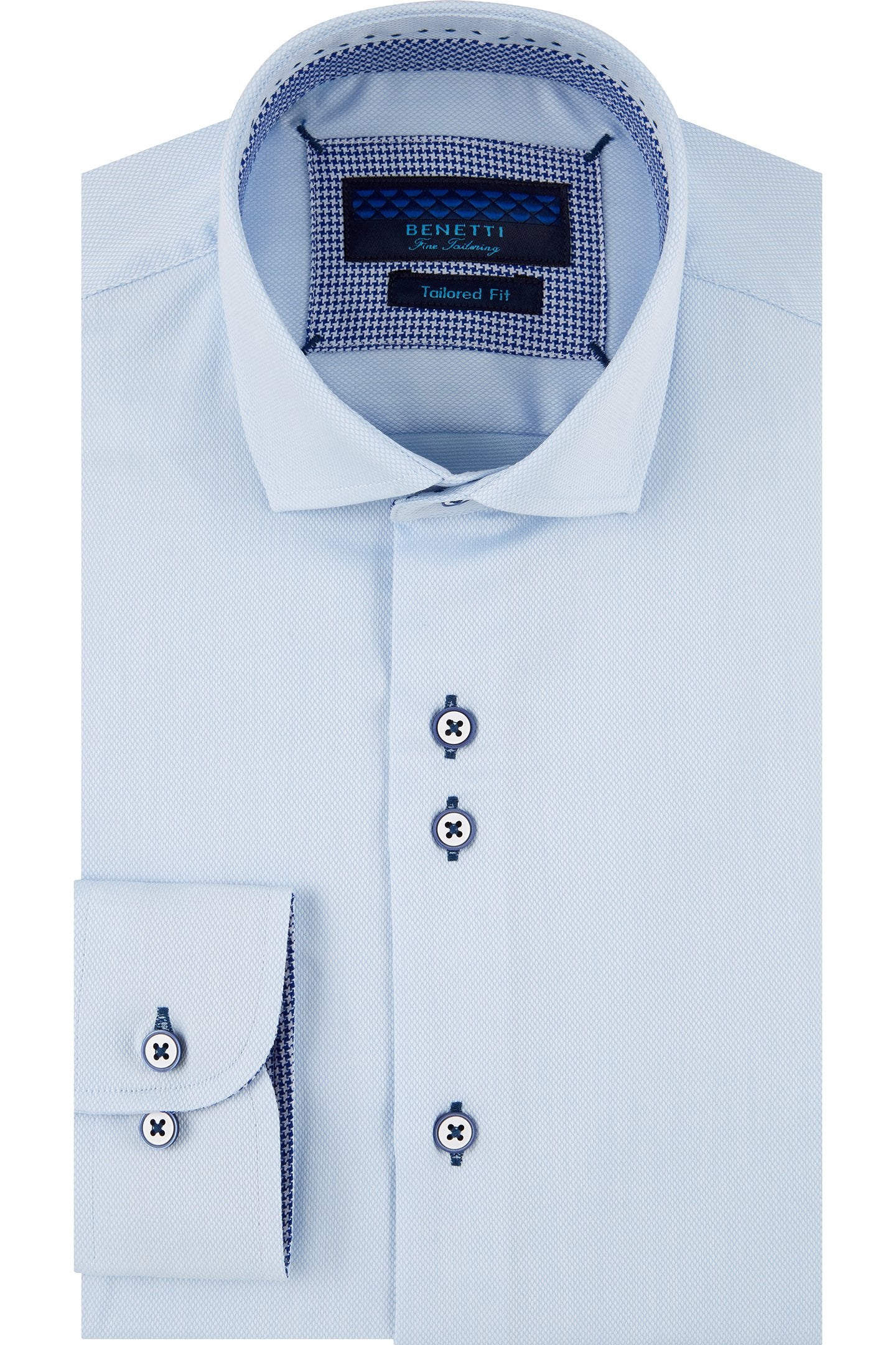 Hudson Tapered Fit Sky Shirt By Benetti - Spirit Clothing