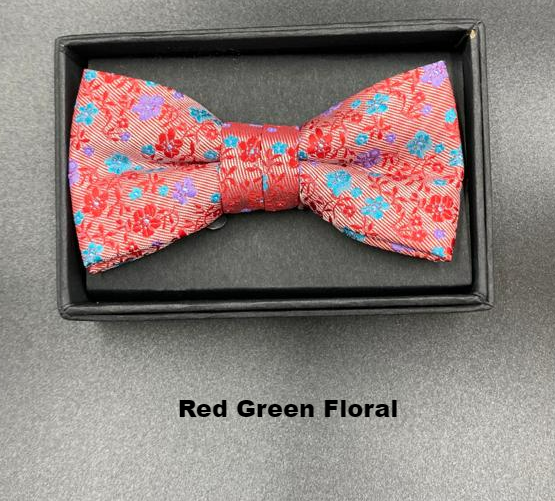 Zazzi Boyswear Zazzi Boxed Boy's Bow & Pocket Square Navy Burgundy model front view
