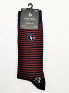 tom penn Tom Penn Navy/Red Stripe Sock Navy/Red front view