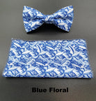 Benetti Boys Bow and Pocket Square-Blue Floral