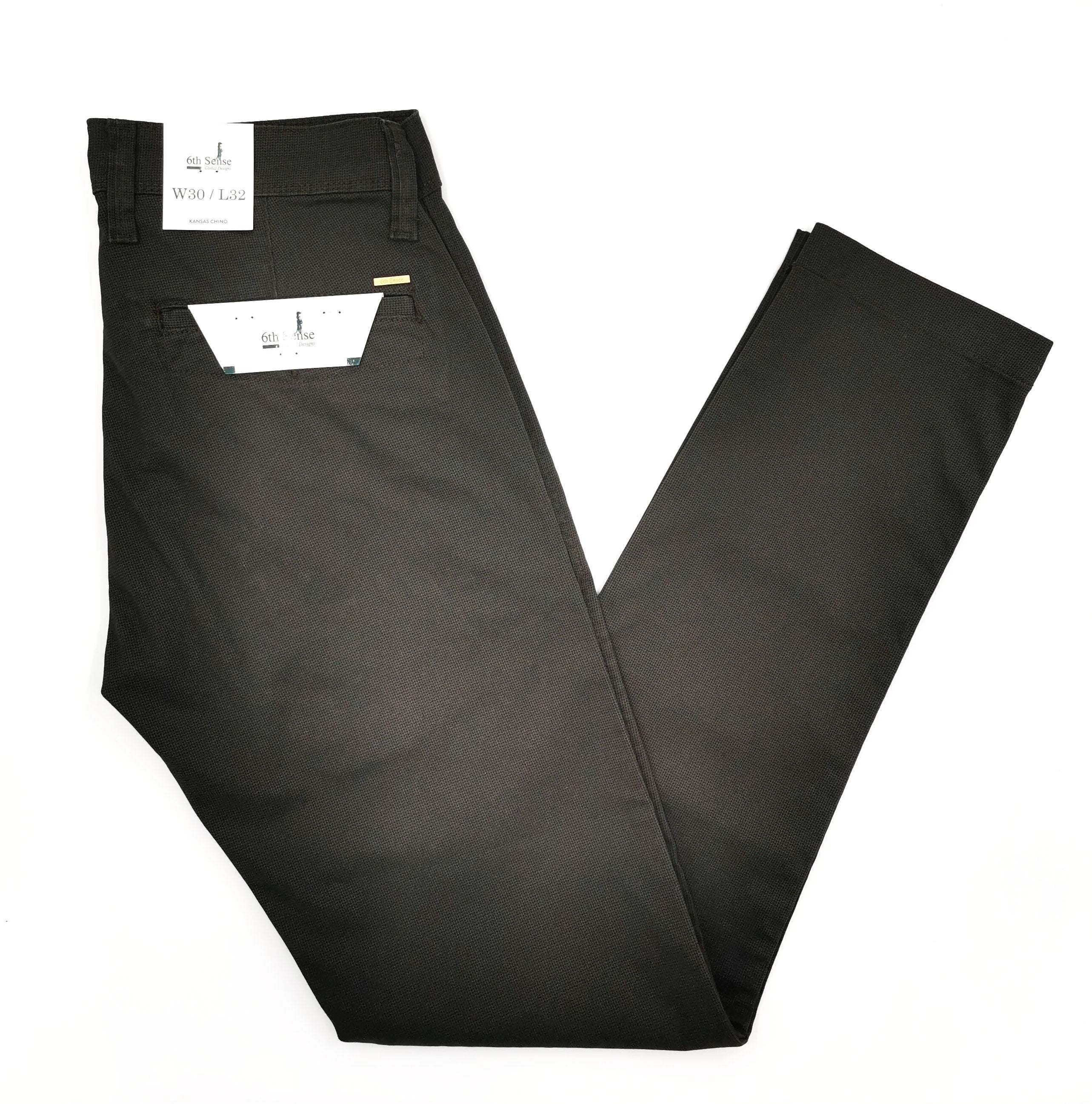 6TH SENSE Kansas Nougat Print Tapered Chinos Nougat front view