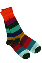 Swole Panda Multi Coloured Block Stripe Socks Multi Color front view