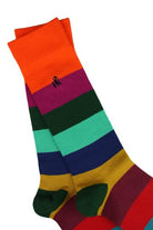 Swole Panda Multi Coloured Block Stripe Socks Multi Color detail view