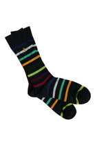 Swole Panda Navy Small Stripe Socks Navy front view