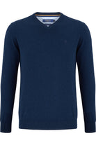 BENETTI V-Neck Jumper by Benetti Knitwear Forest Night side view