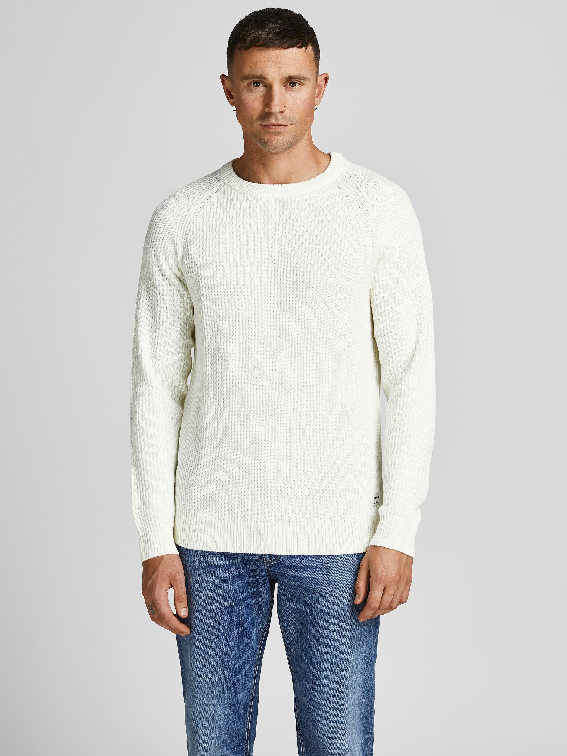 Pannel Knitted Crew Neck - Spirit Clothing