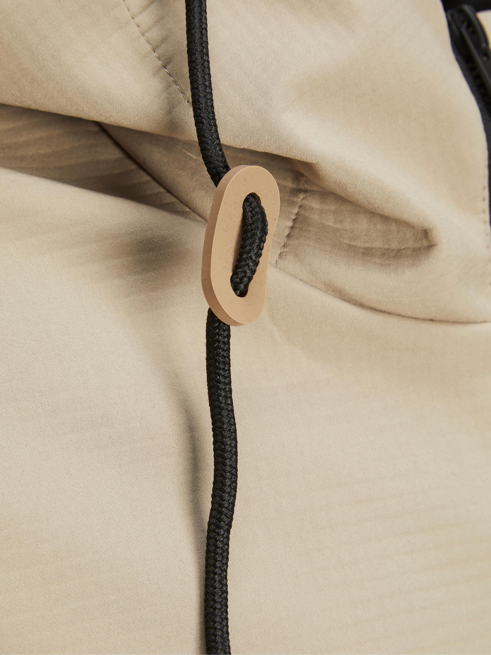 Men's Classic Waffle Dune Hooded Jacket-Draw string detail view