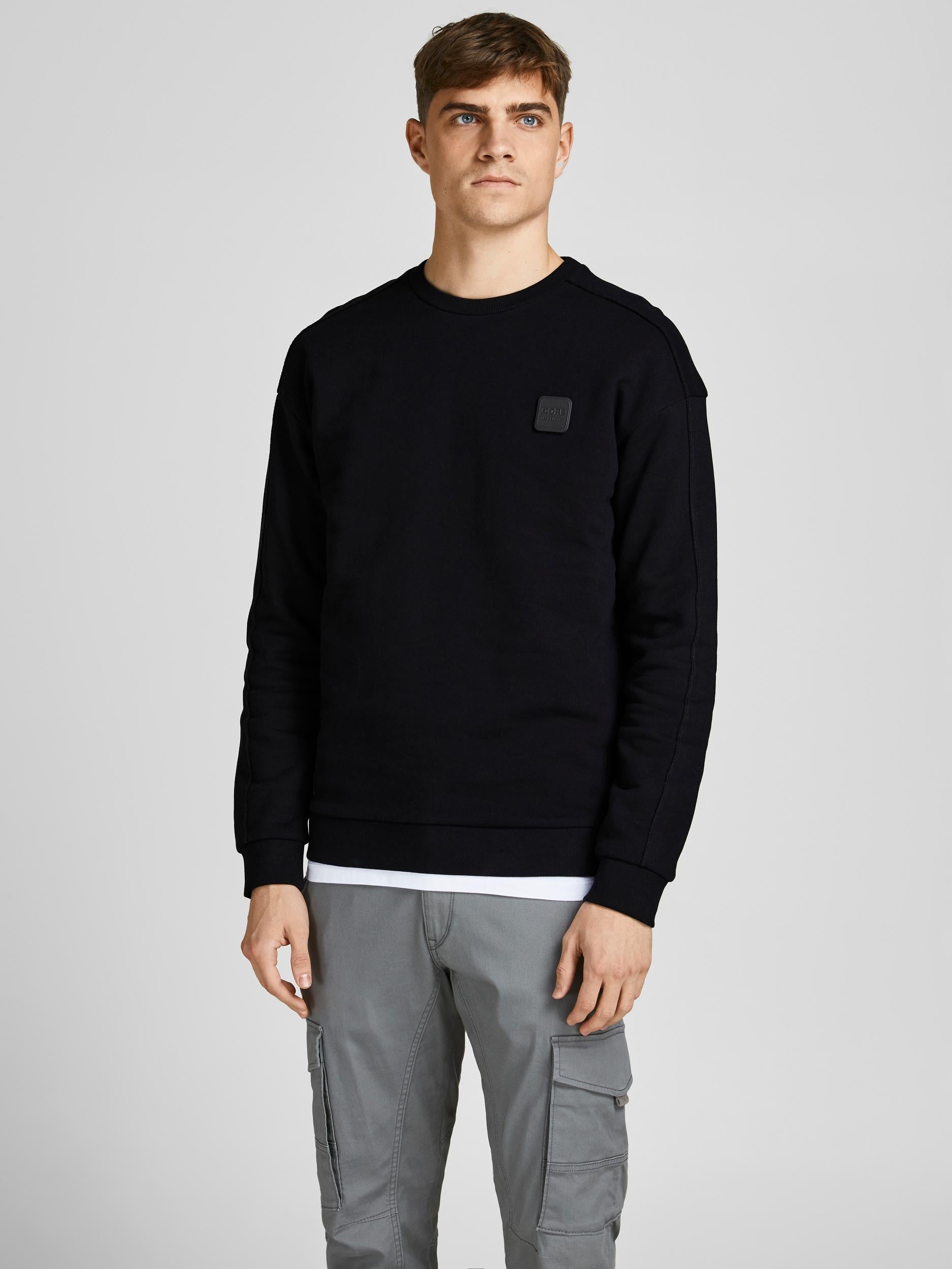 Men's Tack Crew Neck Black Sweat