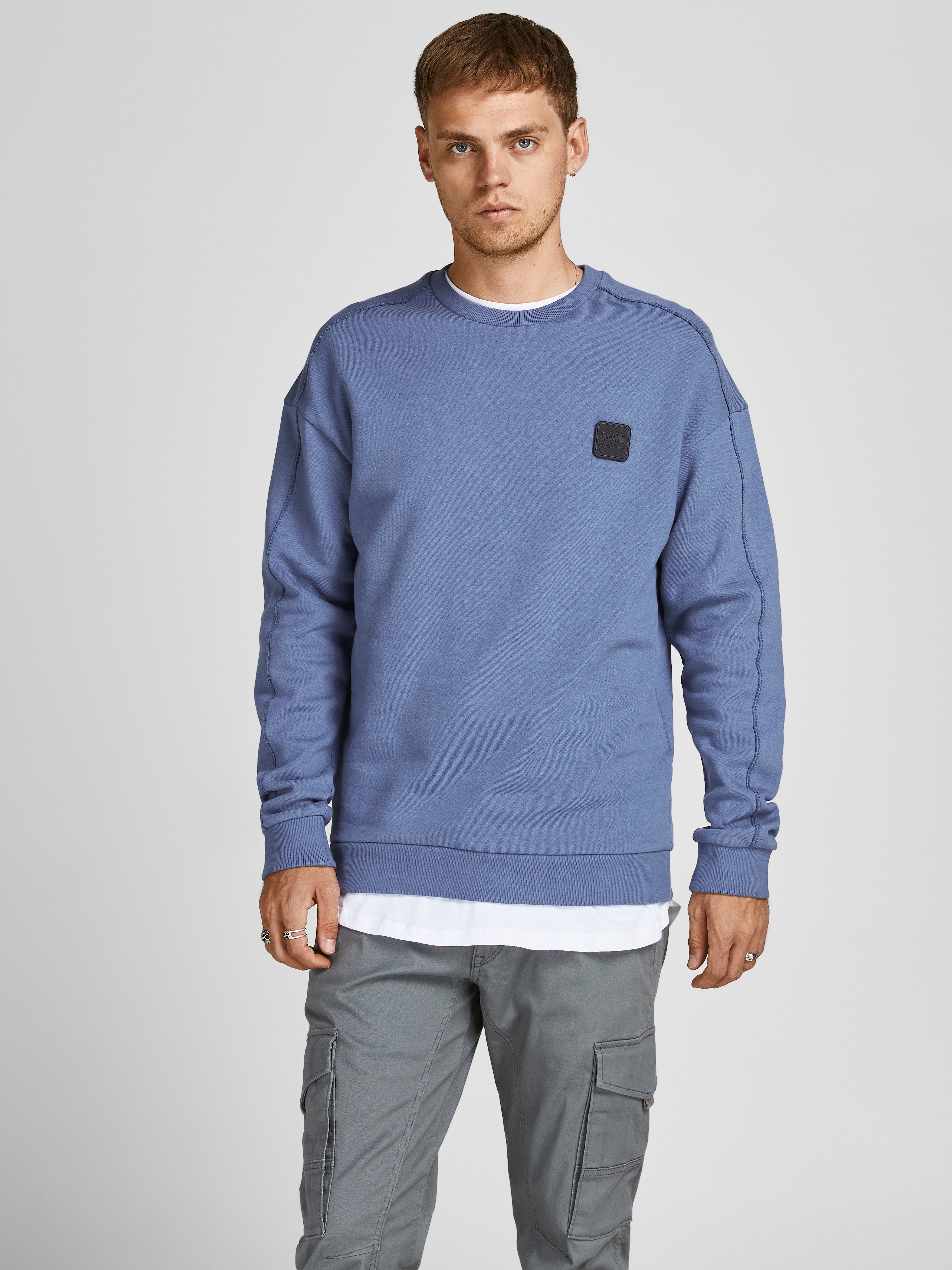 Men's Tack Crew Neck China Blue Sweat