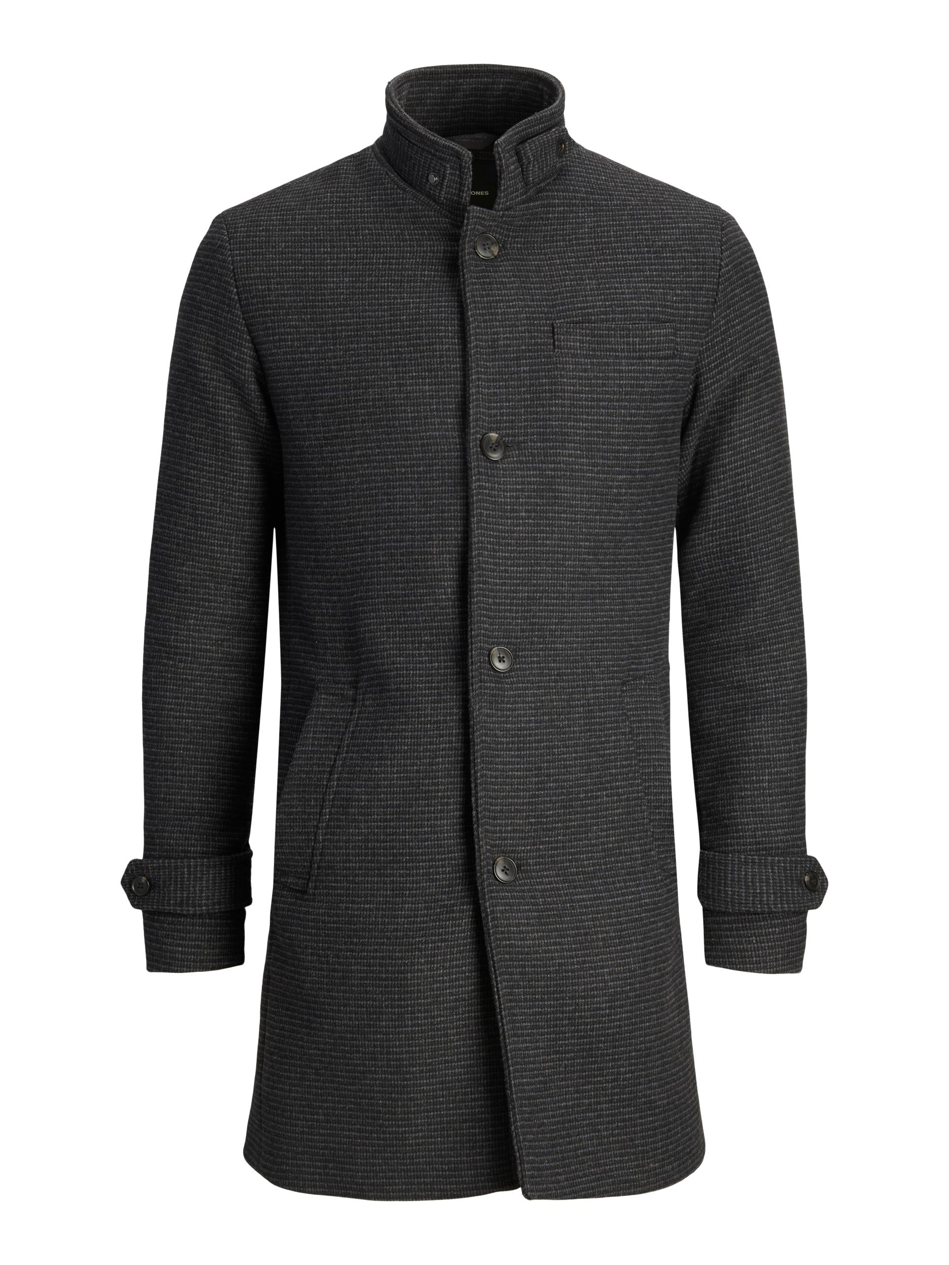 Men's Blamelton Wool Coat Dark Grey-Ghost Front View