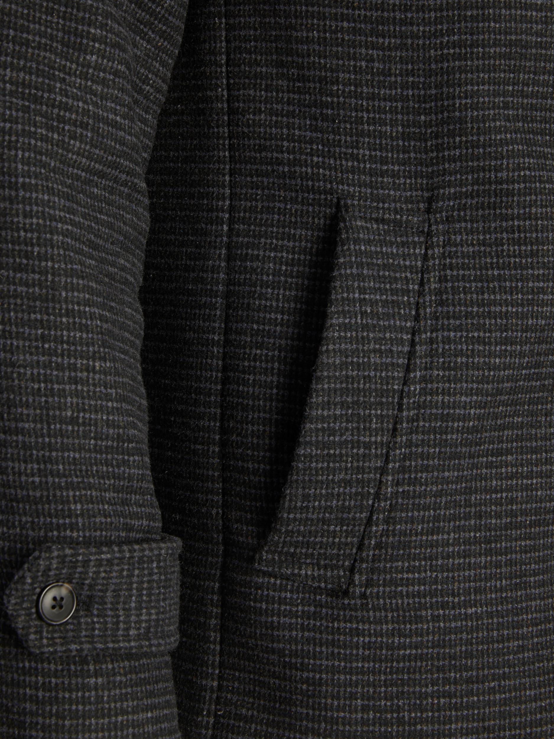 Men's Blamelton Wool Coat Dark Grey-Pocket View