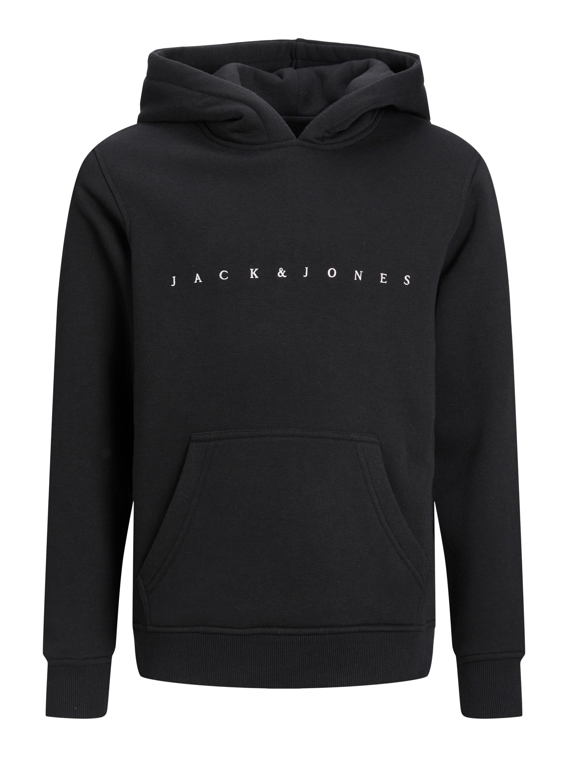 Boy's Copenhagen Sweat Hoodie/Black-Ghost Front View