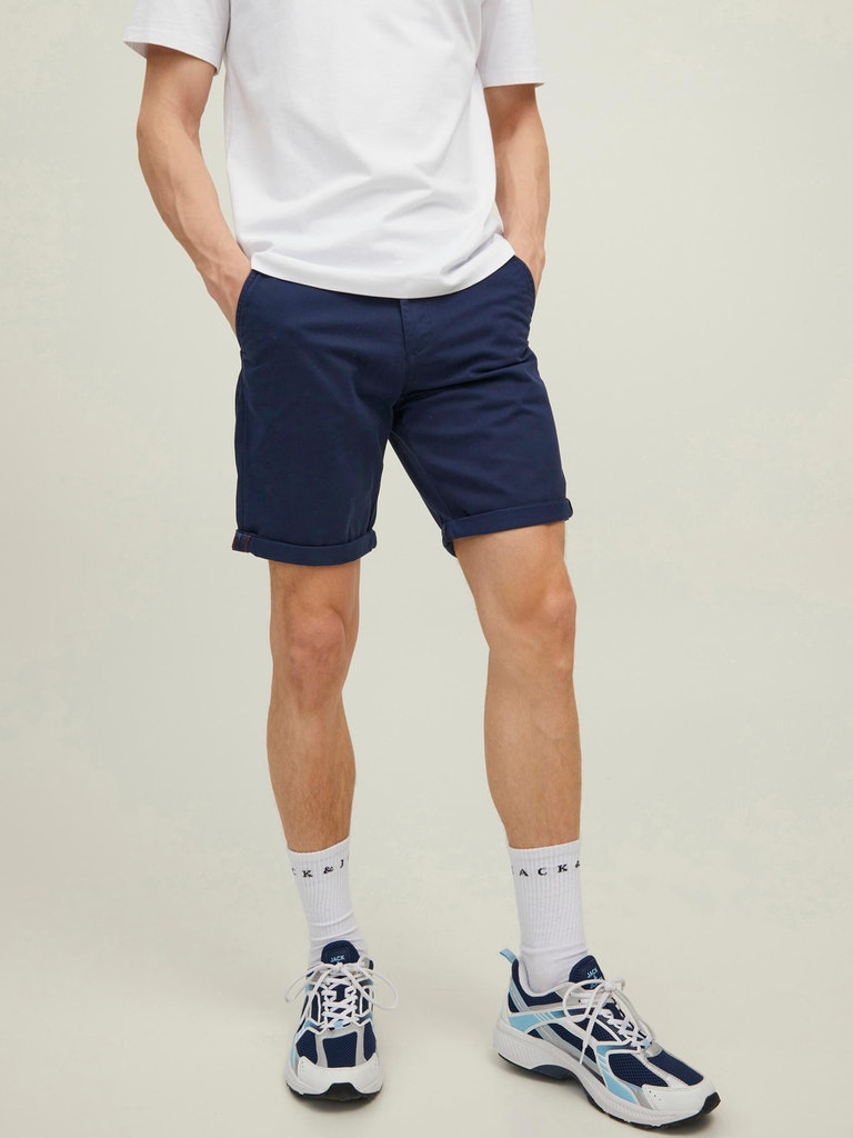 JACK & JONES Bowie Solid Navy Shorts Navy Blazer front view