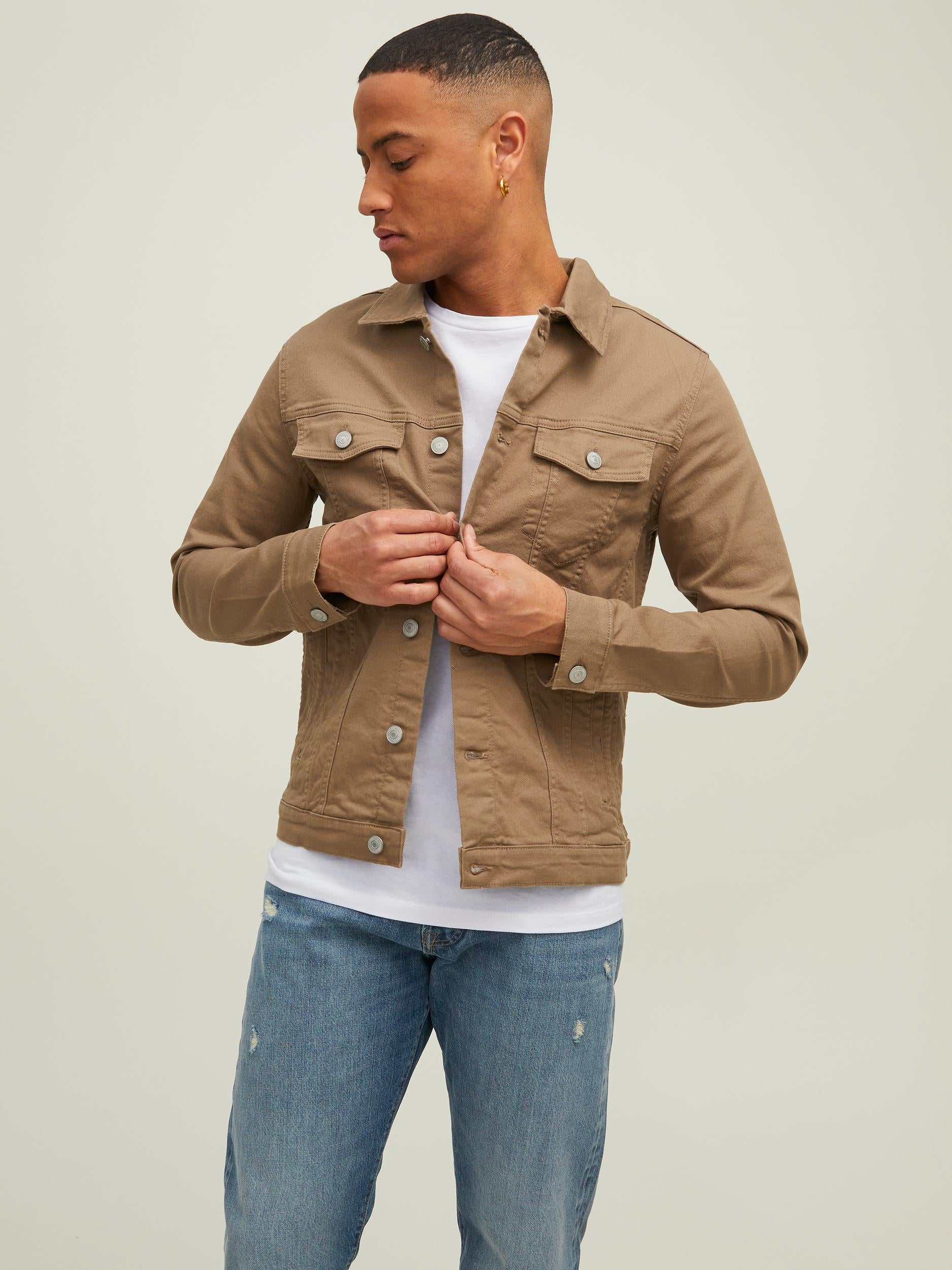 Men's Talvin Denim Jacket/Sepia Tint-Model Front View1