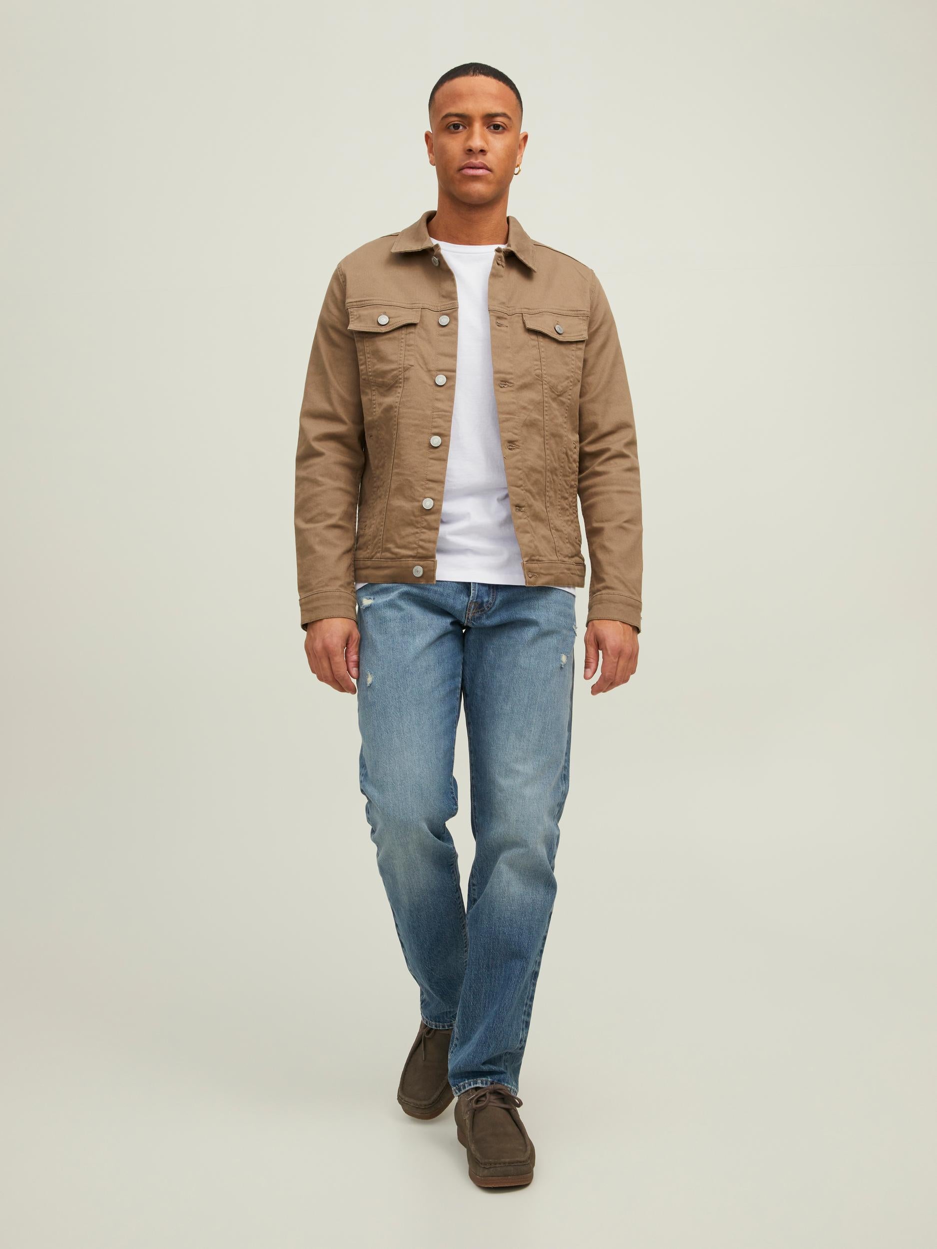 Men's Talvin Denim Jacket/Sepia Tint-Model Front View
