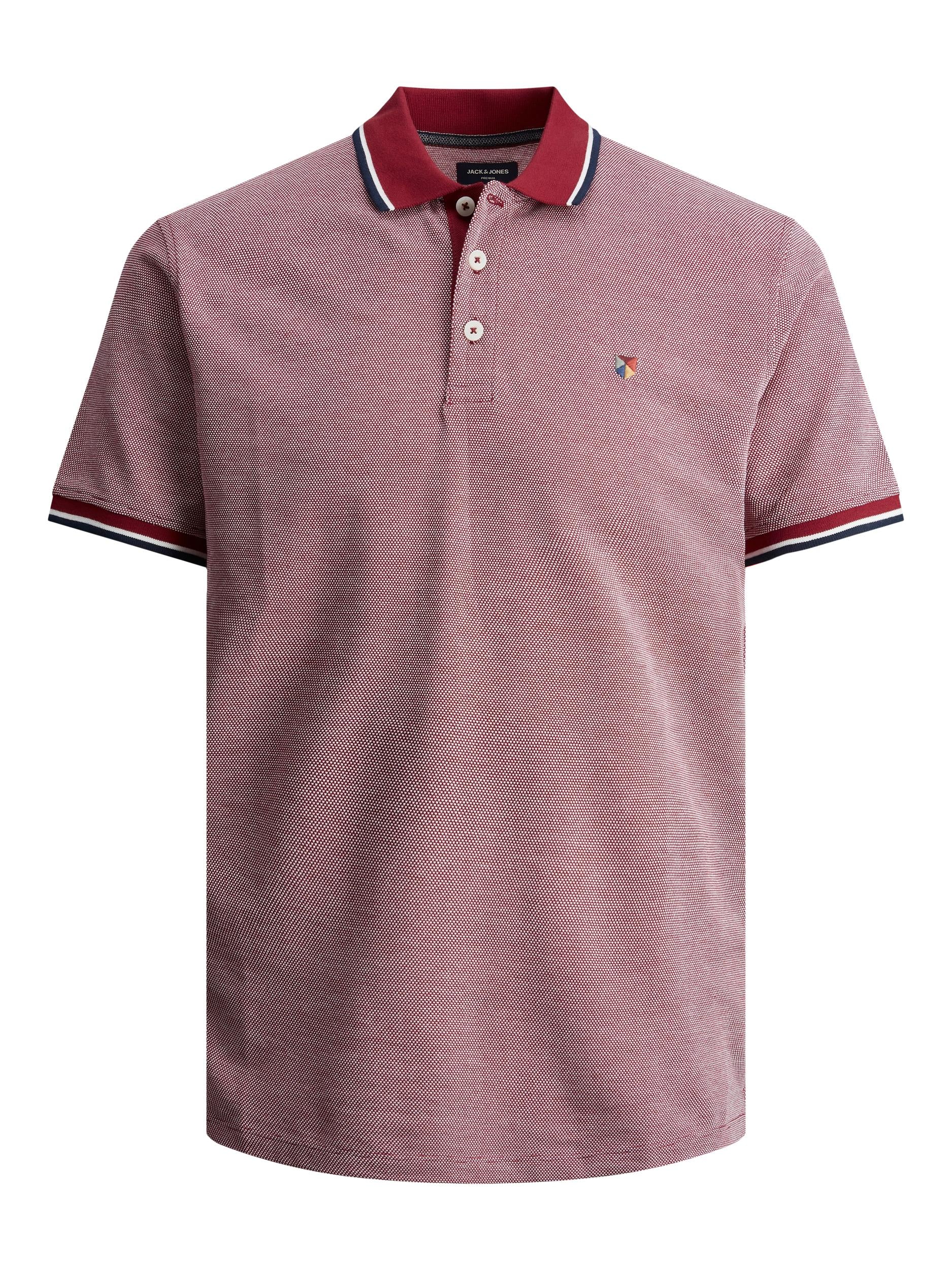 Bluwin SS Polo - Red Dahlia Full View