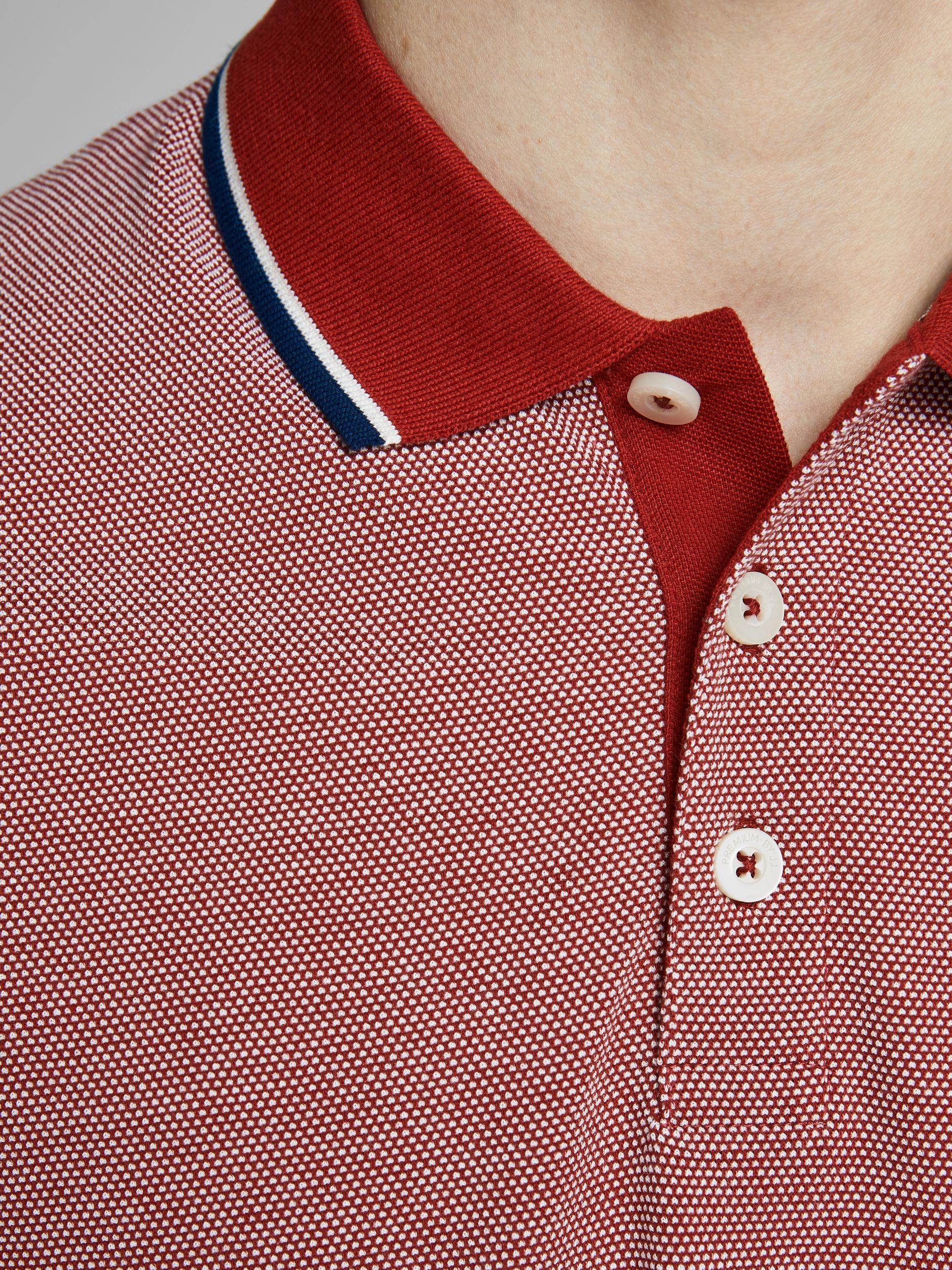 Bluwin SS Polo - Red Dahlia Close Up