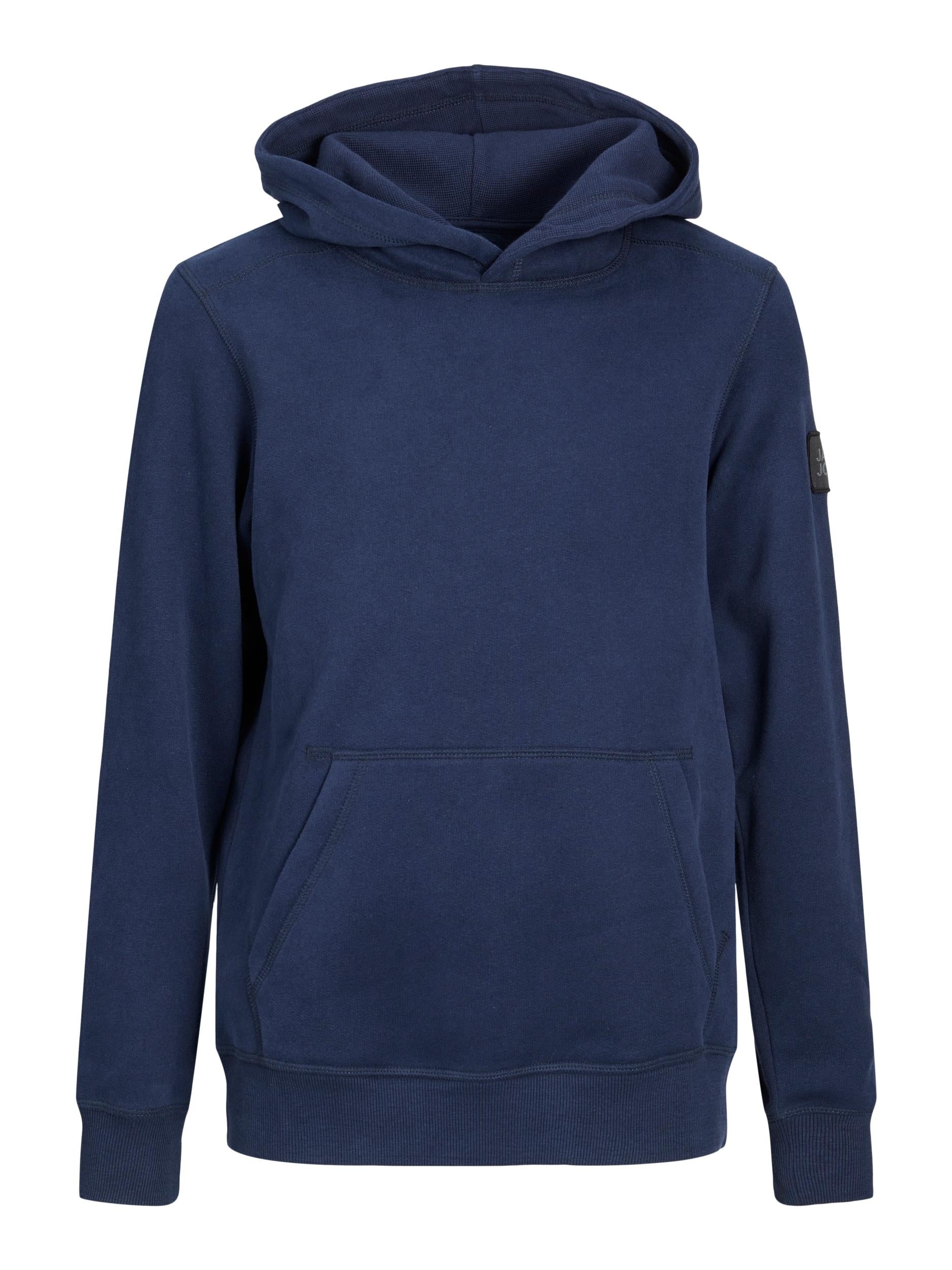 Classic Waffle Sweat Junior Navy Hoodie-Front view
