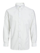JACK JONES PREMIUM Parker White Shirt White flat front view