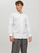 JACK JONES PREMIUM Parker White Shirt White front view