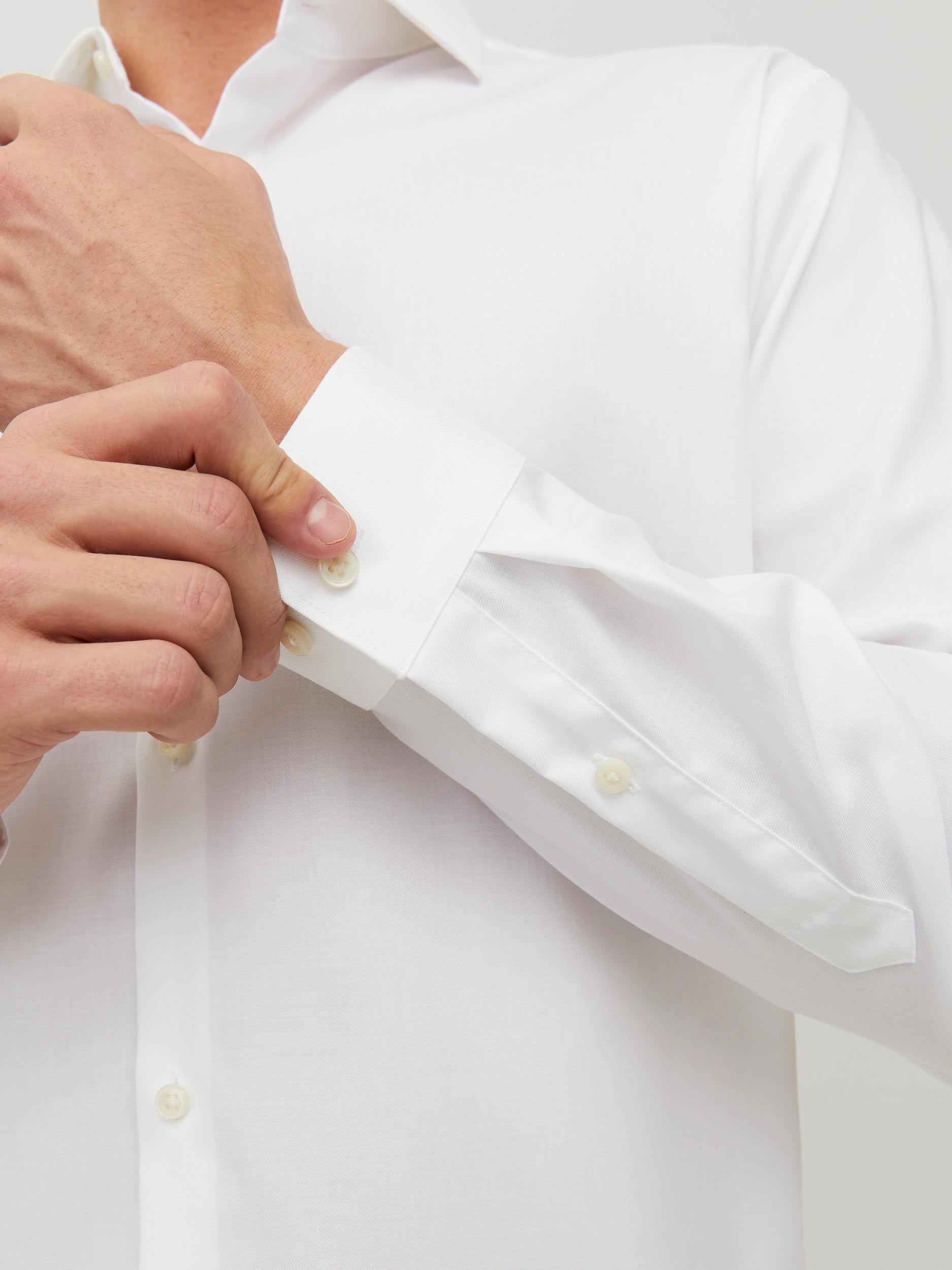 Men's Parker White Shirt-Cuff View
