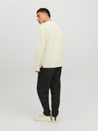 JACK JONES PREMIUM Fly Crew Neck Sweat Cashmere Blue flat front view