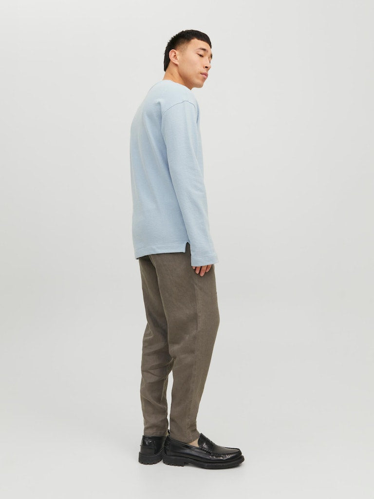 Fly Crew Neck Cashmere Blue Sweat-Side view