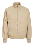 JACK JONES PREMIUM Reem Bomber Jacket White Pepper White Pepper flat front view