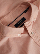Jack & Jones Premium Summer Shield toast short sleeve shirt collar detail
