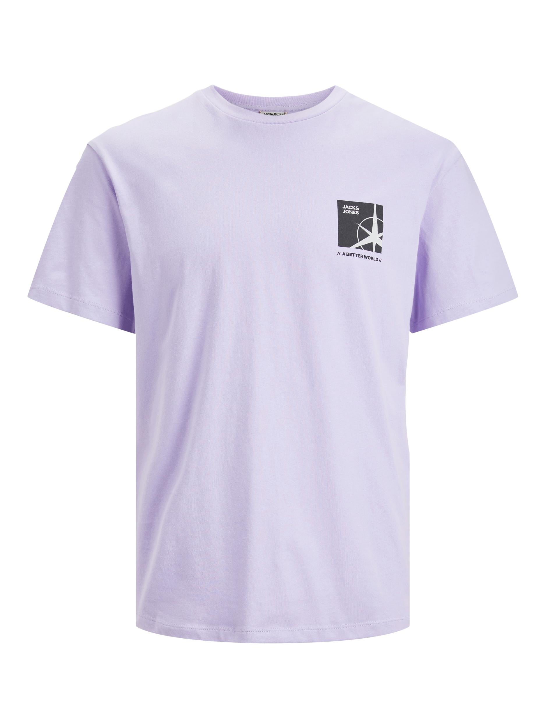 Men's Filo Lavender Logo Short Sleeve Tee-Front View