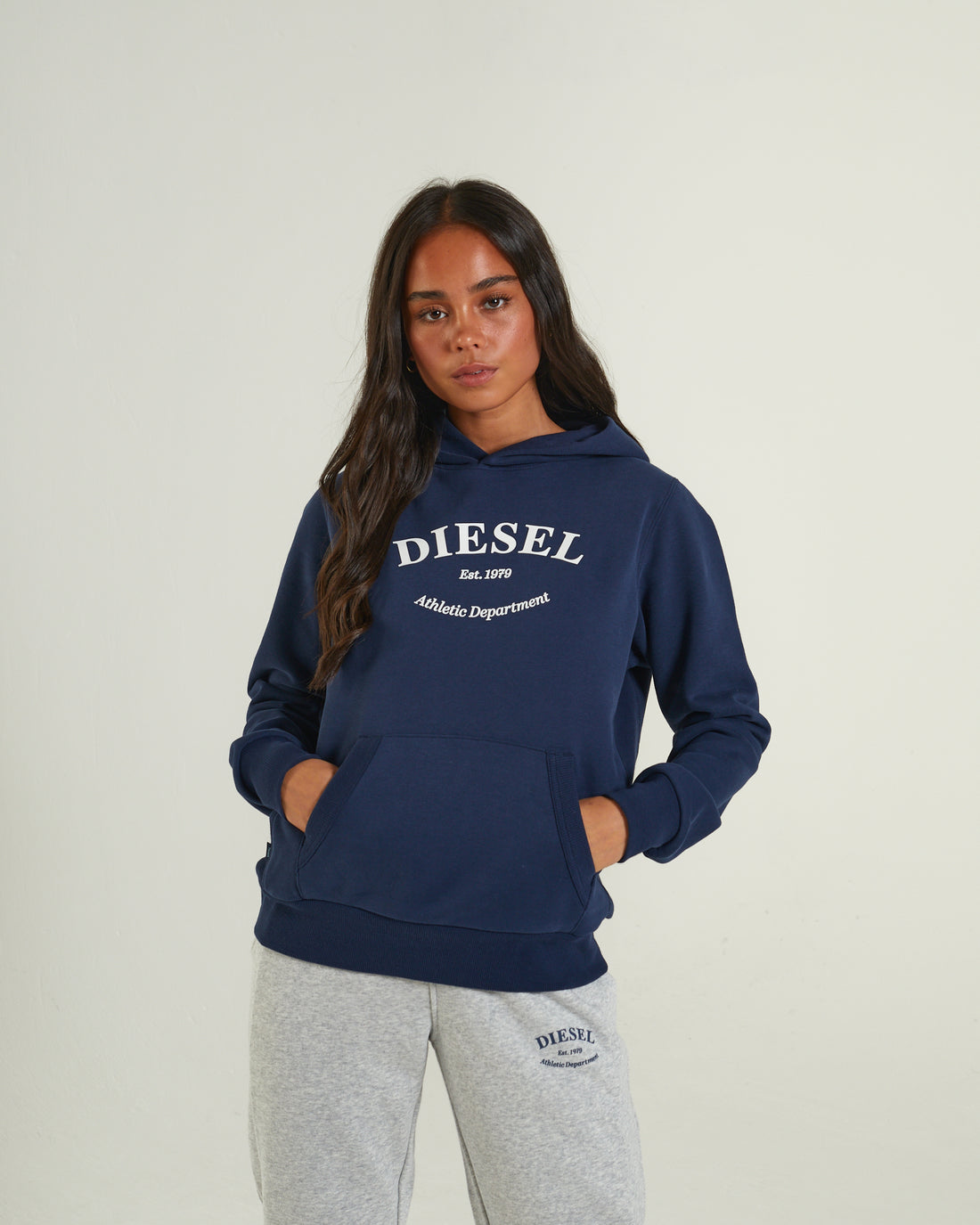 Ladies Juliana Hood Blue Navy-Front View