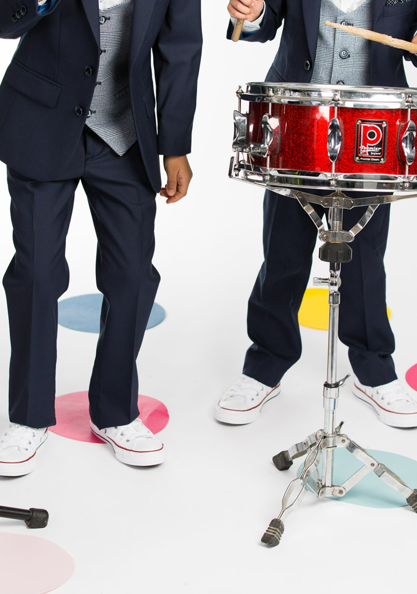 Benetti Boyswear James Boy Tapered Fit Trousers Navy back view