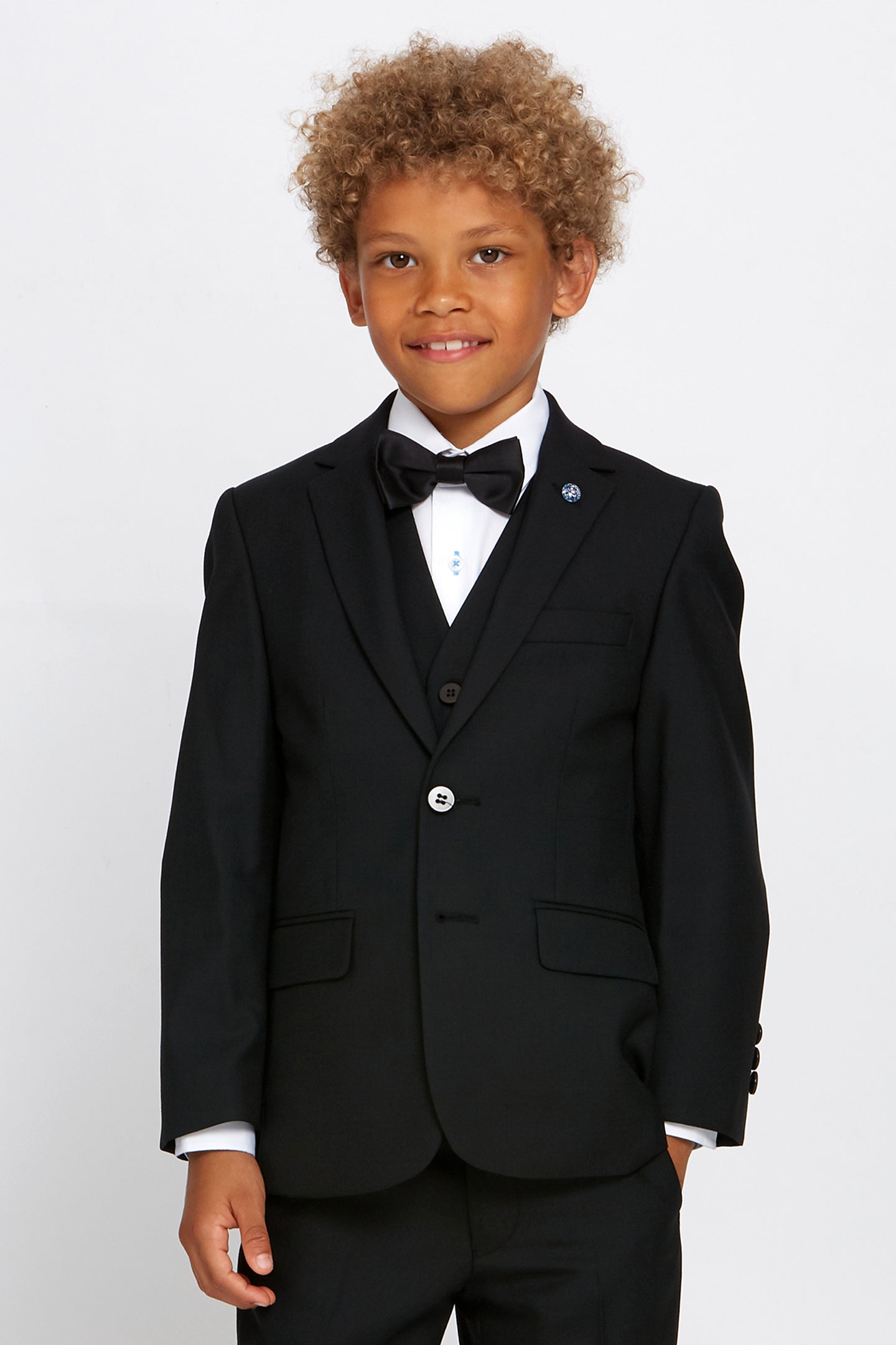 Benetti Boyswear James Boy Black 3 pc BLACK model front view