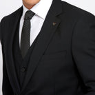 BENETTI James Black Tapered Waistcoat Black model front view