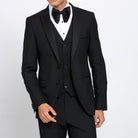 BENETTI James Black Comfort Fit Waistcoat Black front view