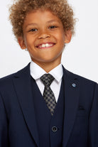 Benetti Boyswear James Boy Navy Jacket NAVY model front view