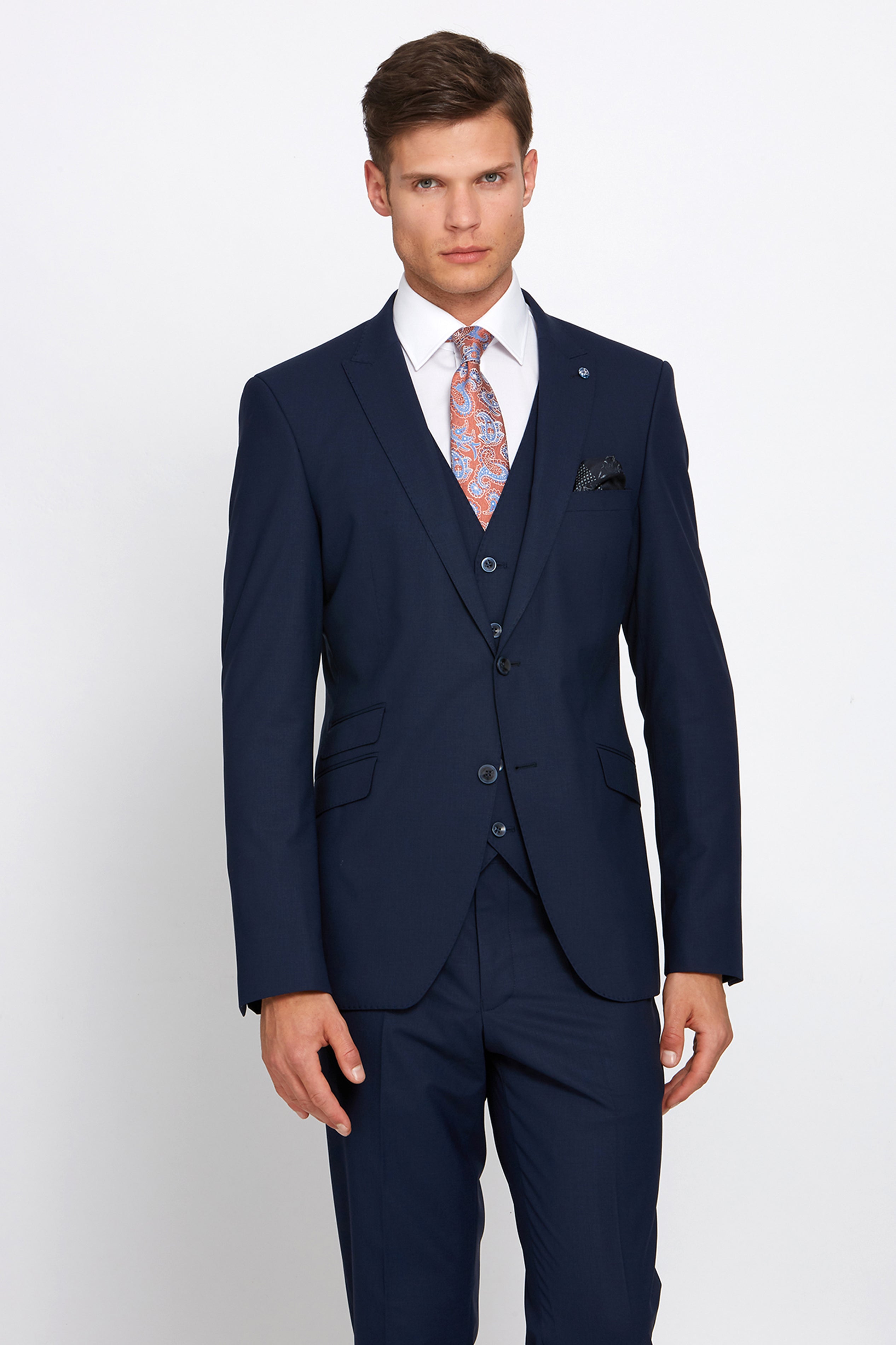 REGENCY BENETTI Jonny Navy Tapered Jacket Navy front view