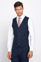 REGENCY BENETTI Jonny Navy Tapered Fit Waistcoat Navy detail view