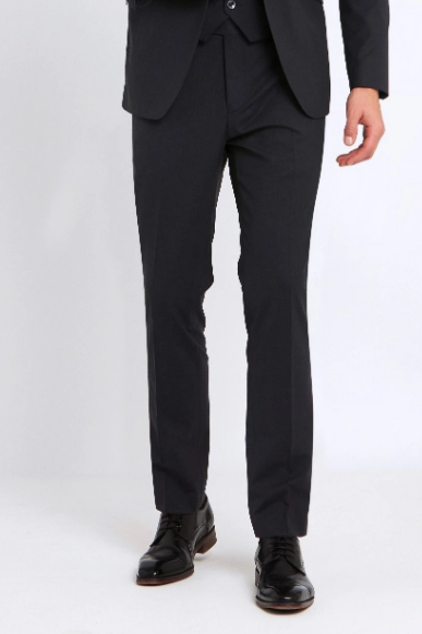 REGENCY BENETTI Jonny Charcoal Tapered Fit Trousers Charcoal front view