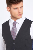 REGENCY BENETTI Jonny Charcoal Tapered Fit Waistcoat Charcoal detail view