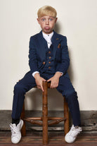 Front detail of Max Royal boy suit