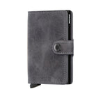 SECRID Secrid Vintage Grey/Black Miniwallet Grey/Black front view