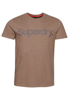 SUPERDRY Core Logo Tee Stone Dark Grey Stone Dark Grey front view