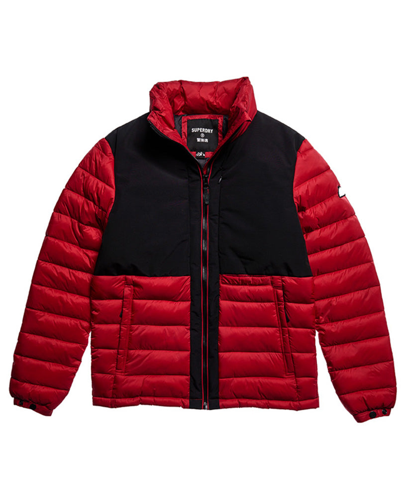 SUPERDRY Non-hooded Expedition Puffer Expedition Red Jacket Expedition Red front view